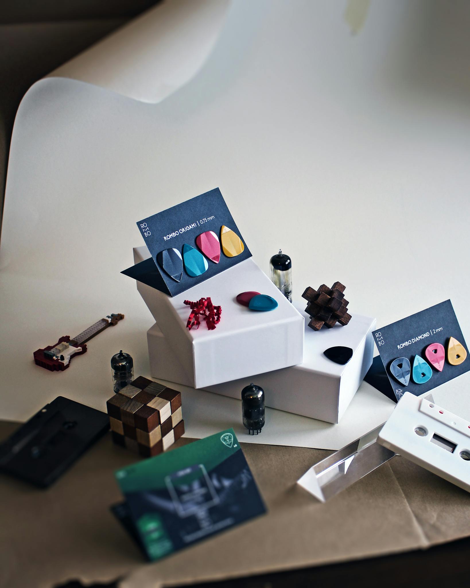 guitar picks on the table