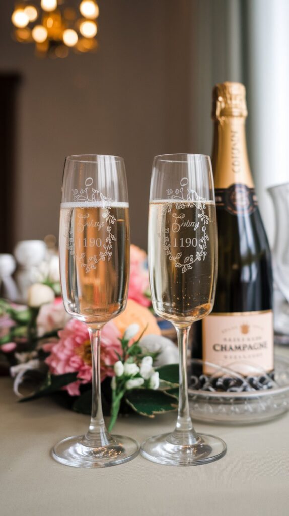 Engraved Champagne Flutes